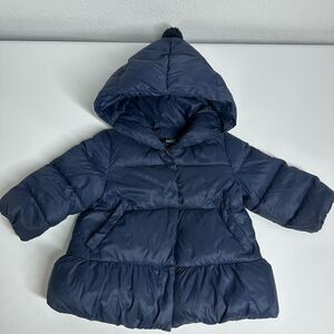 Rare Bomboogie Baby Pure Down Padding Jacket Size 9-12M Navy Blue Packets EUC